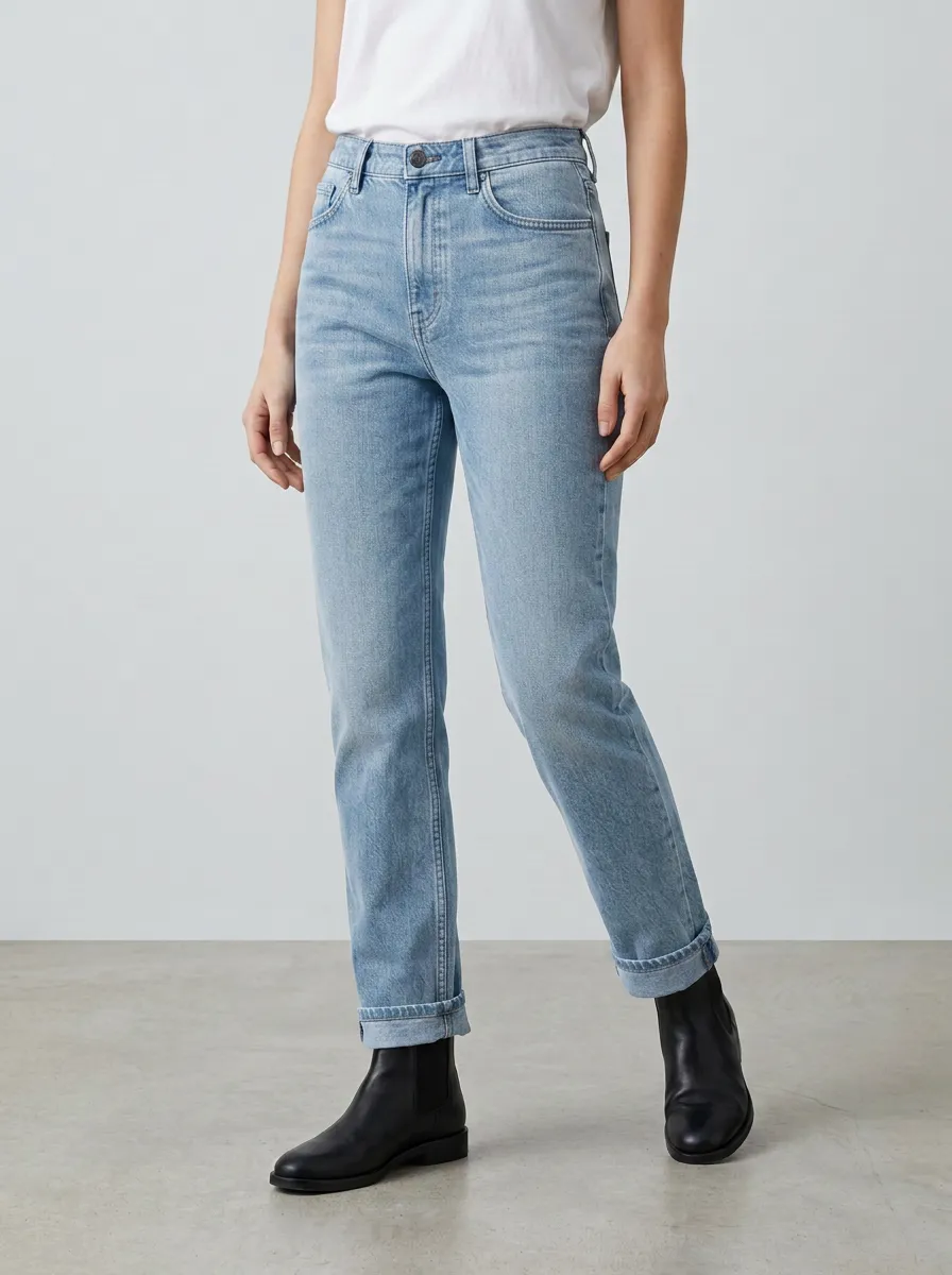 Minimal High-Rise Women's Straight-Leg Jeans