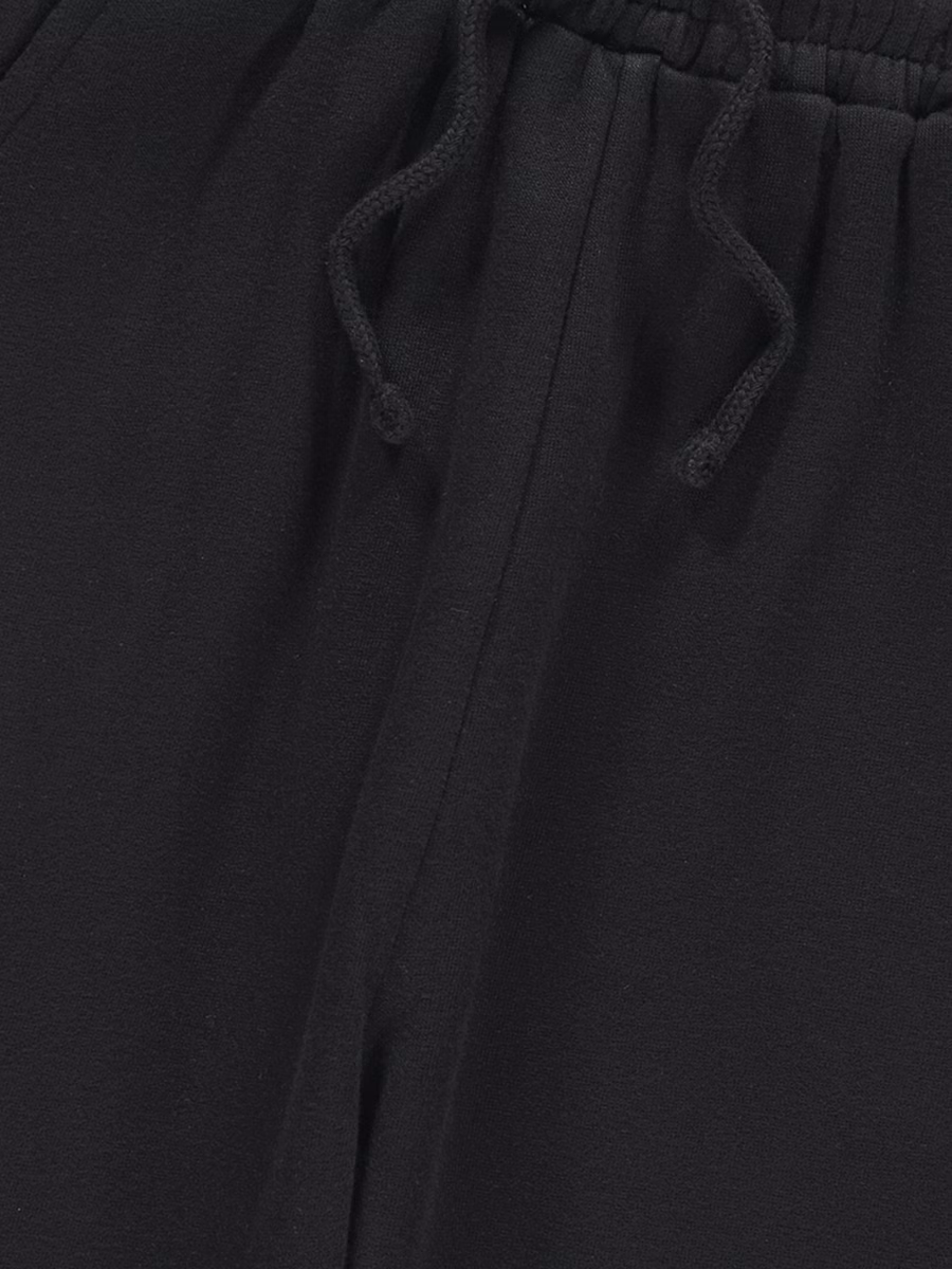 Black Wide Leg Joggers detail 1