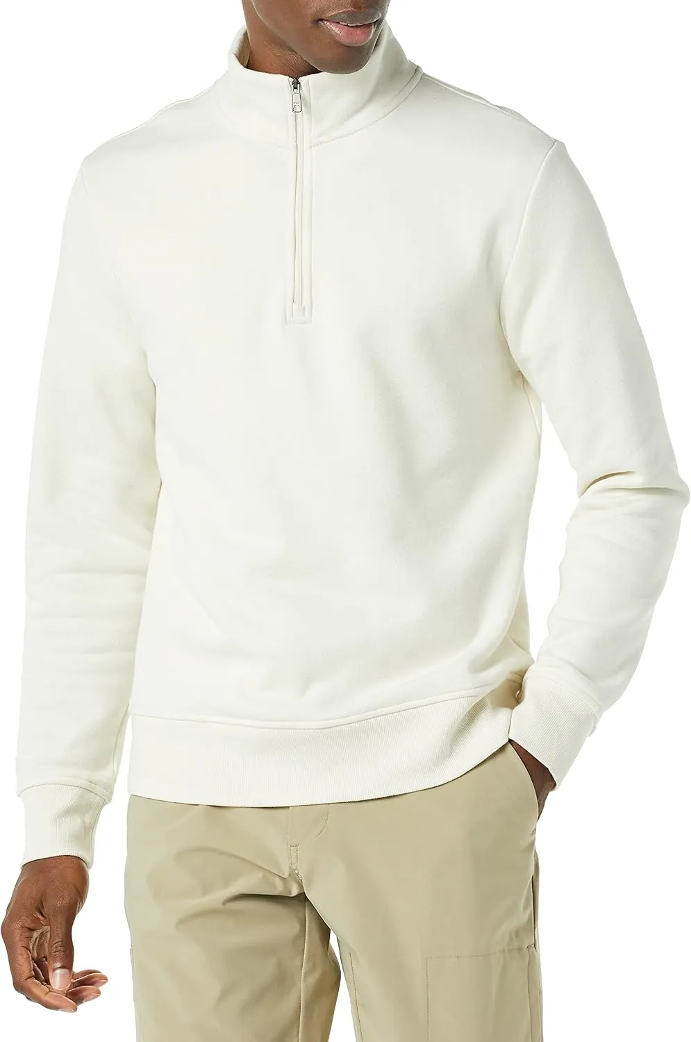 Amazon Essentials Men's Regular Fit Long-Sleeve Quarter-Zip Pullover Fleece Sweatshirt with Mock Neck, Midweight