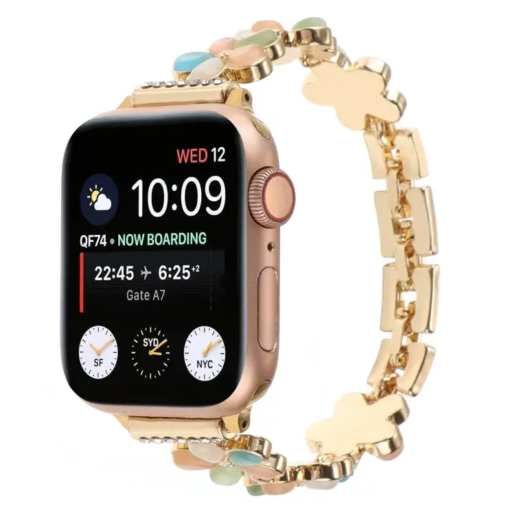 Everyday Floral-Link Zinc Alloy Smartwatch Replacement Strap