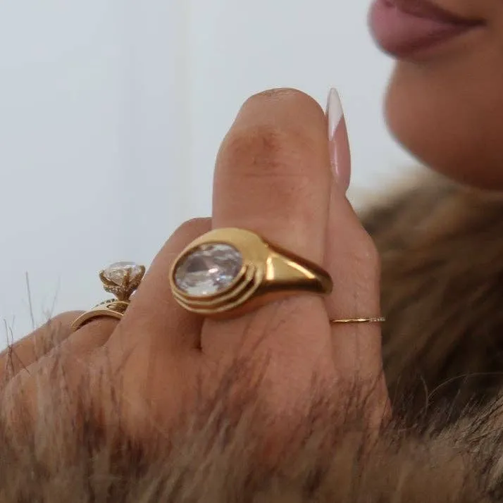 Bold Sculptural Statement Ring