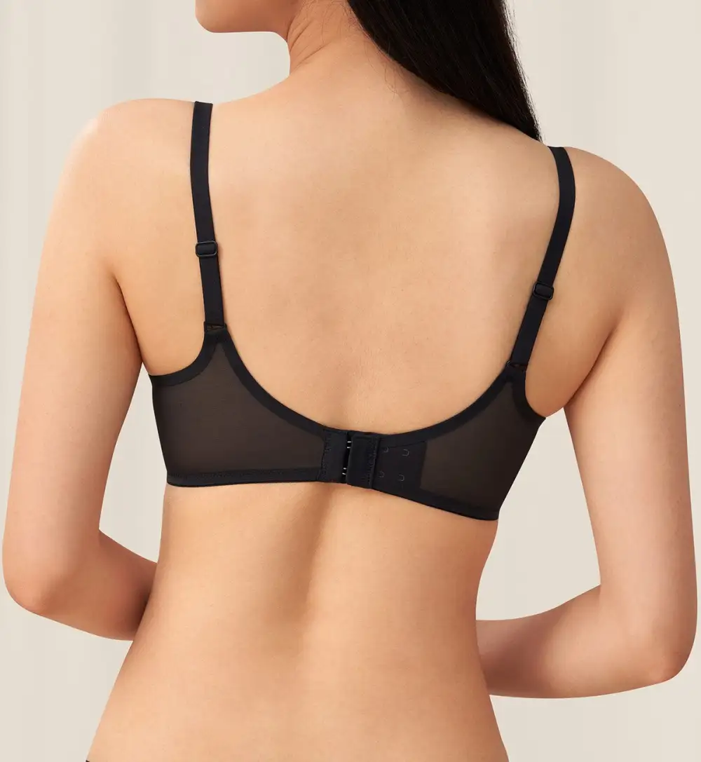 Women's Flexible Non-Wired Deep-V Push-Up Breathable Bra