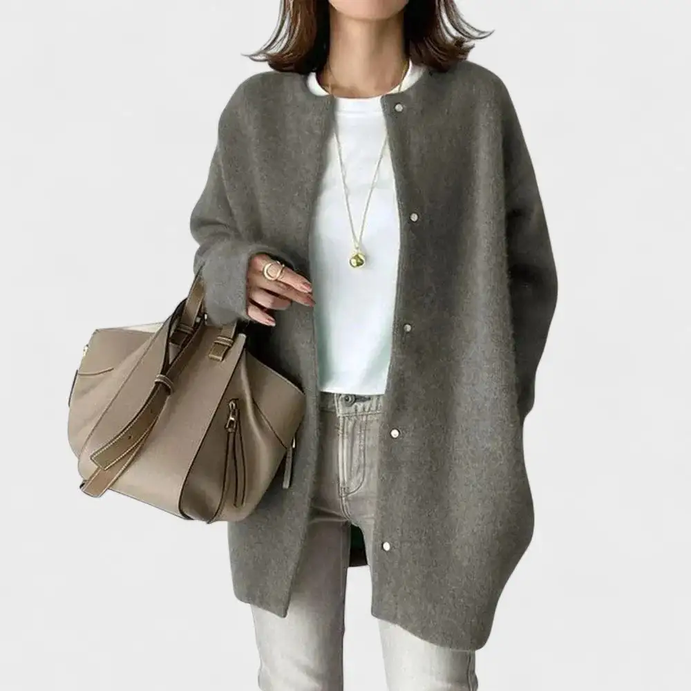Knit Button Front Coat