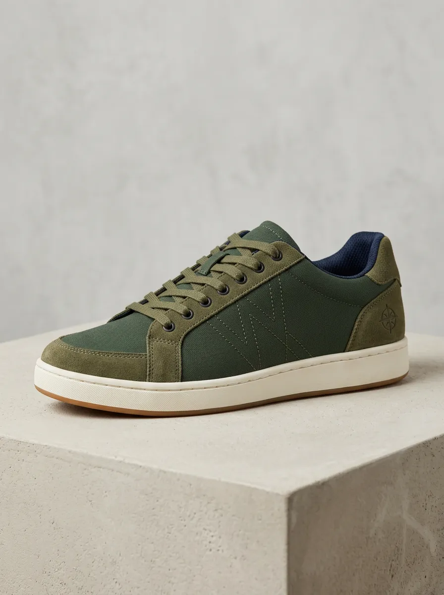 Cozy Compass Graphic Graphic Comfort Edit Men's Casual Sneakers