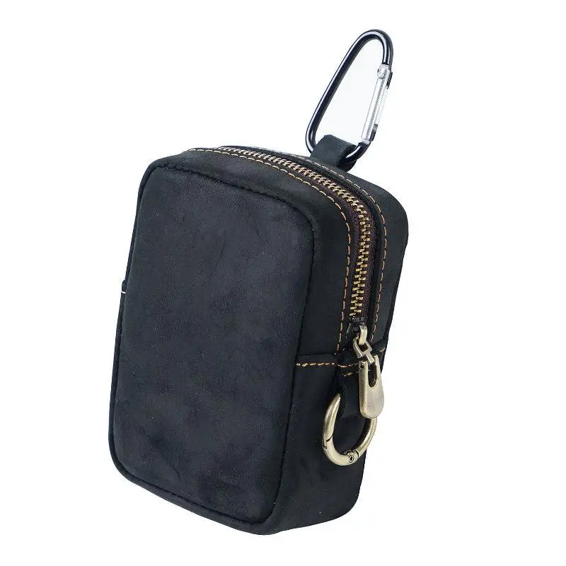 Zip-Closure Leather Coin Purse
