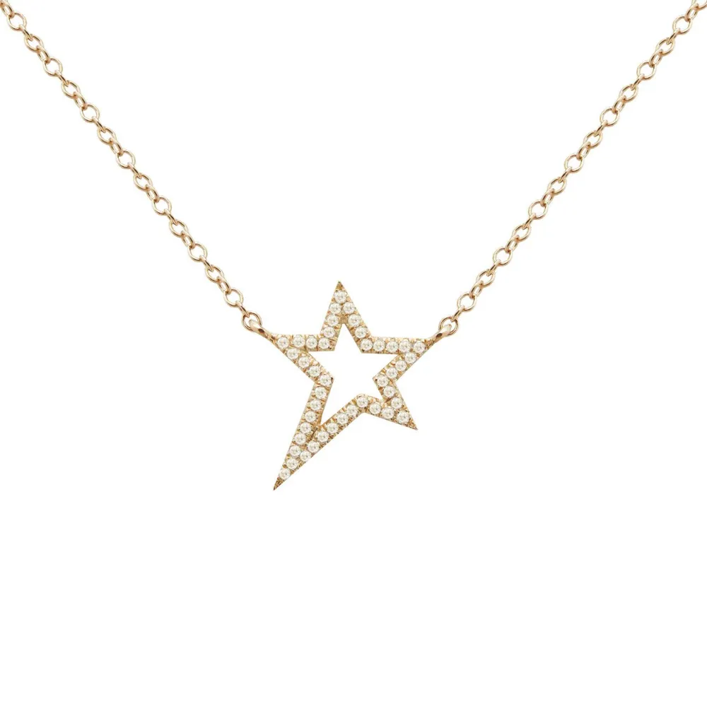 Polished Star Diamond Necklace