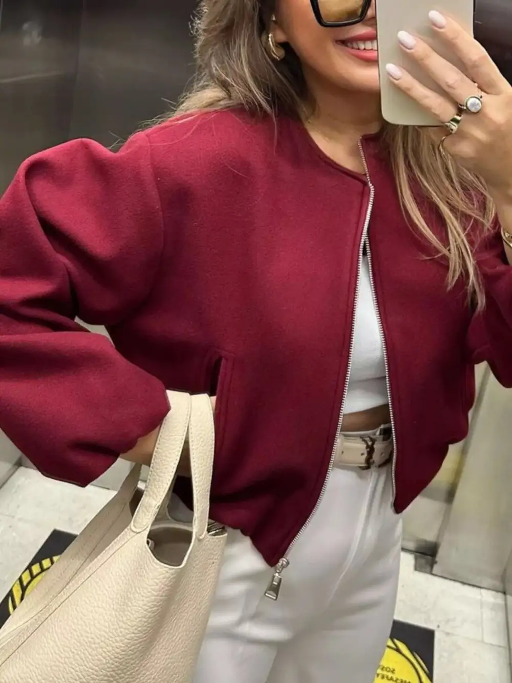 Zip Up Cropped Jacket Easy Layering Piece