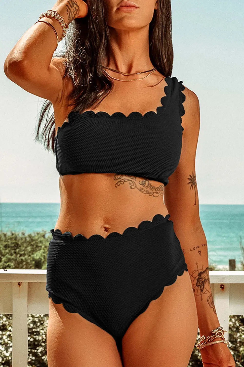 Swimwear Solid Decoration Bodycom Active Bikinis