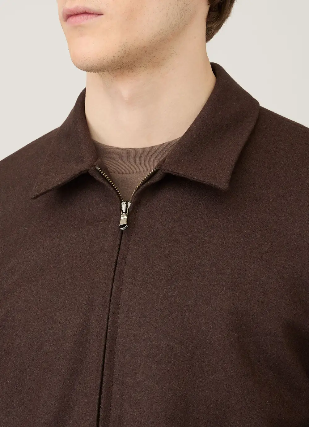 Contemporary Boiled Wool Harrington Jacket