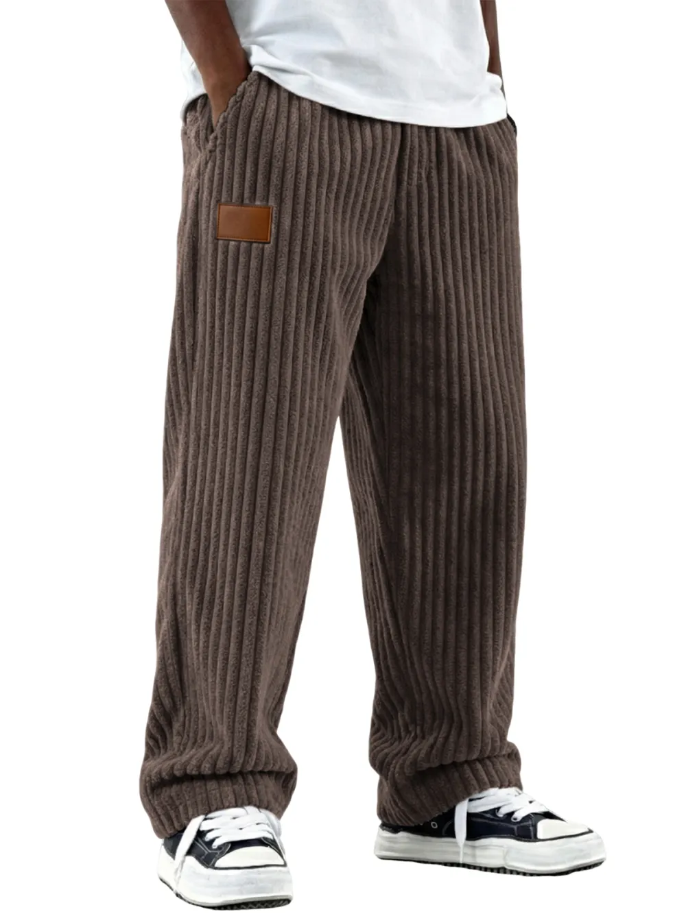 Relaxed Corduroy Seamed Detail Pants