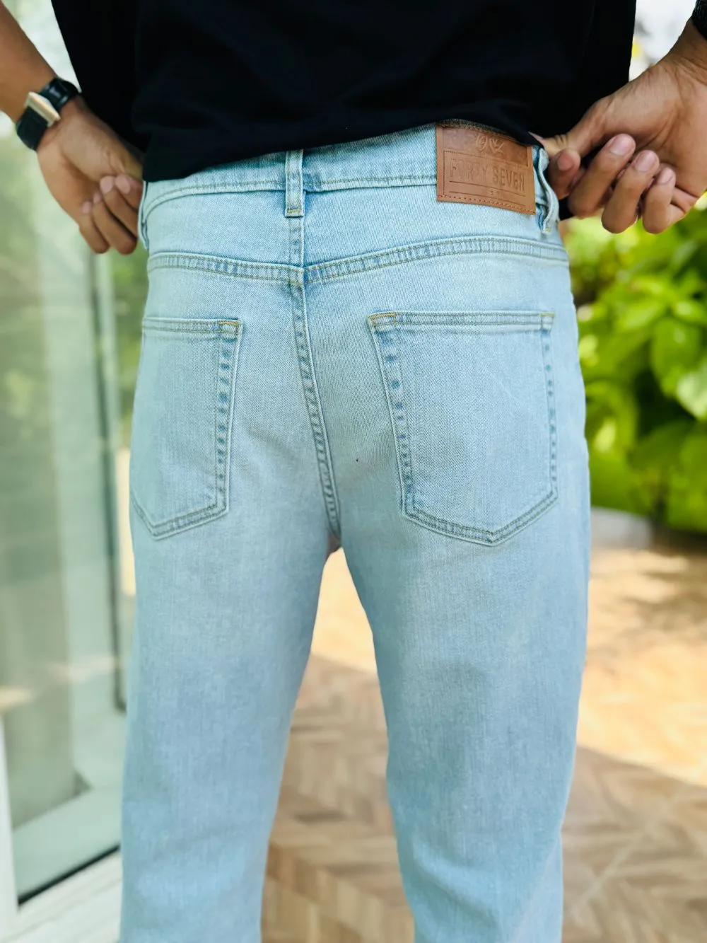 Mid-Rise Distressed Bootcut Jeans