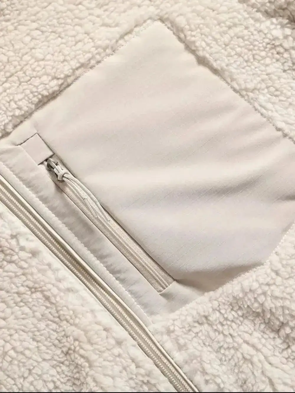 Plush Zip Front Pocketed Casual Jacket