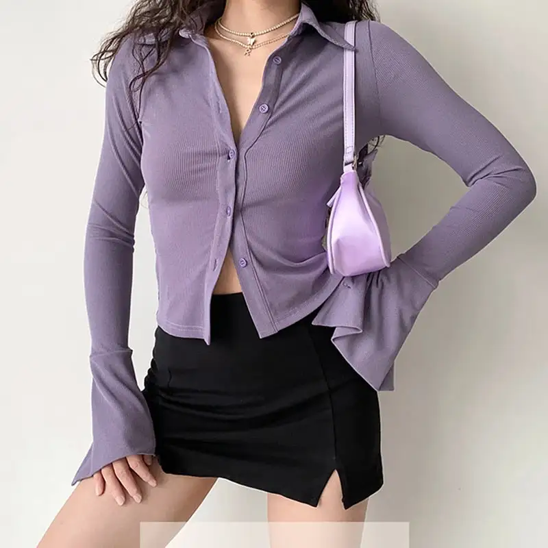 Ribbed Button Front Sweater