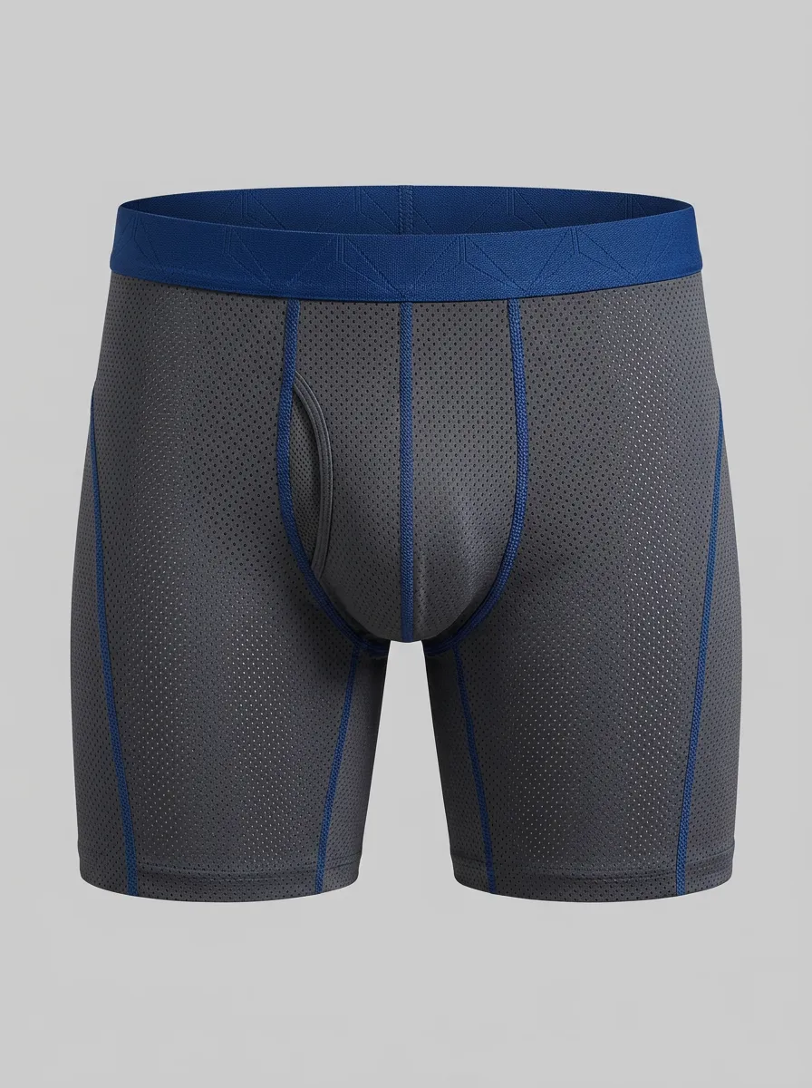 Men's Charcoal Mesh Boxer Briefs