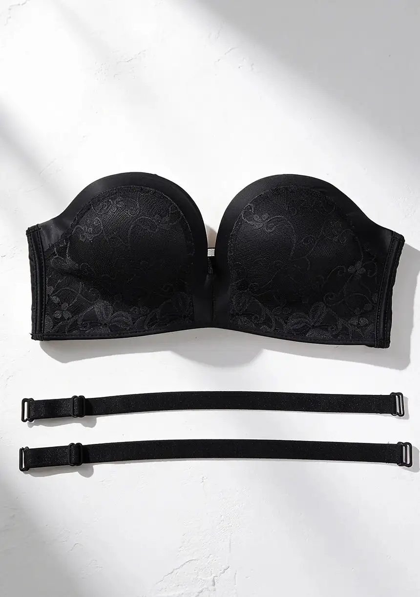 Lace-Detail Adhesive Everyday Bra