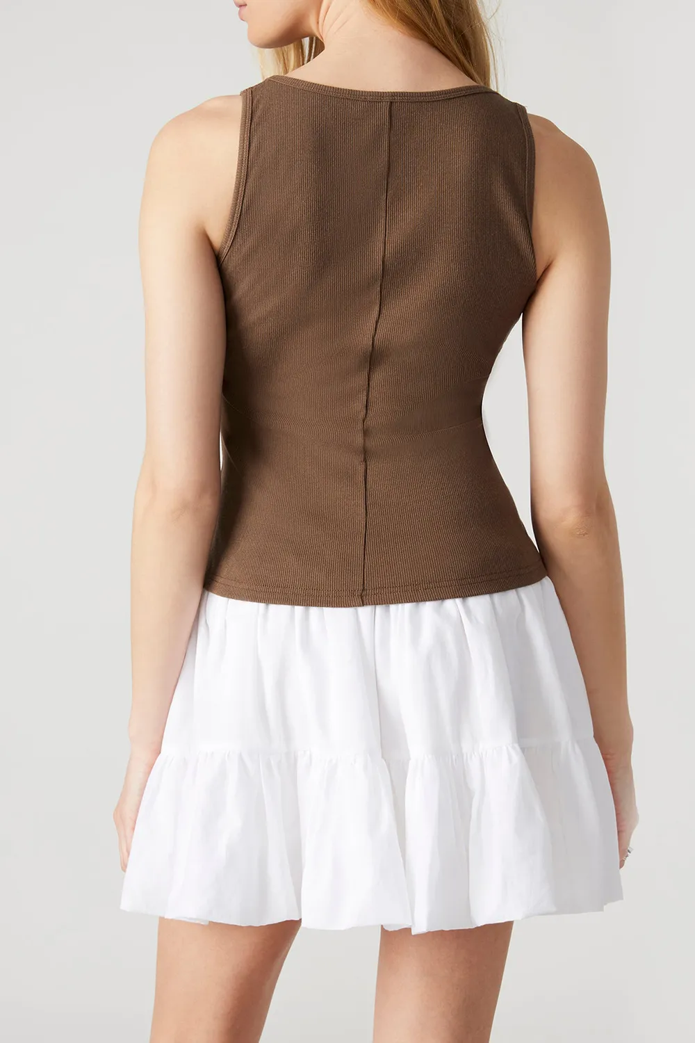 SLEEVELESS TOP  WHITE