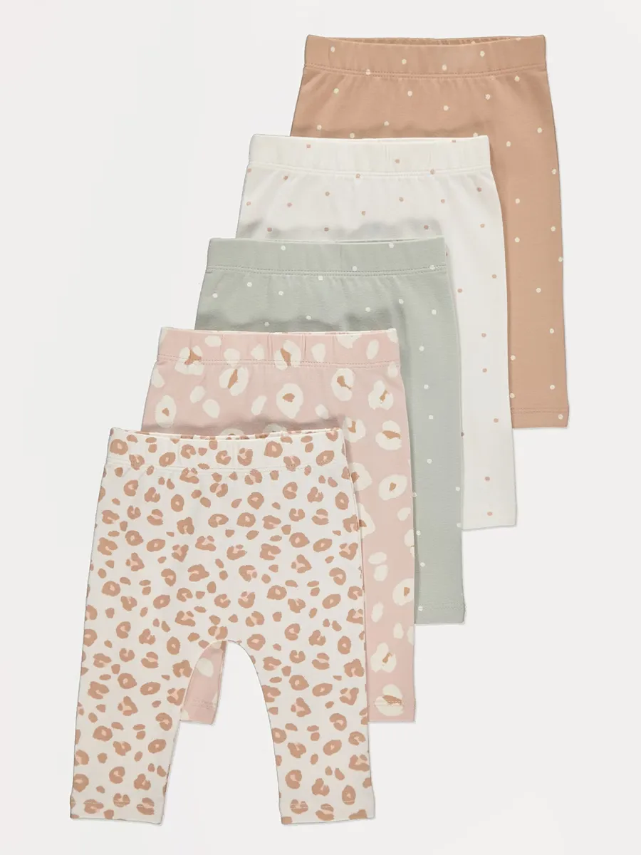 Animal Print Leggings 5 Pack