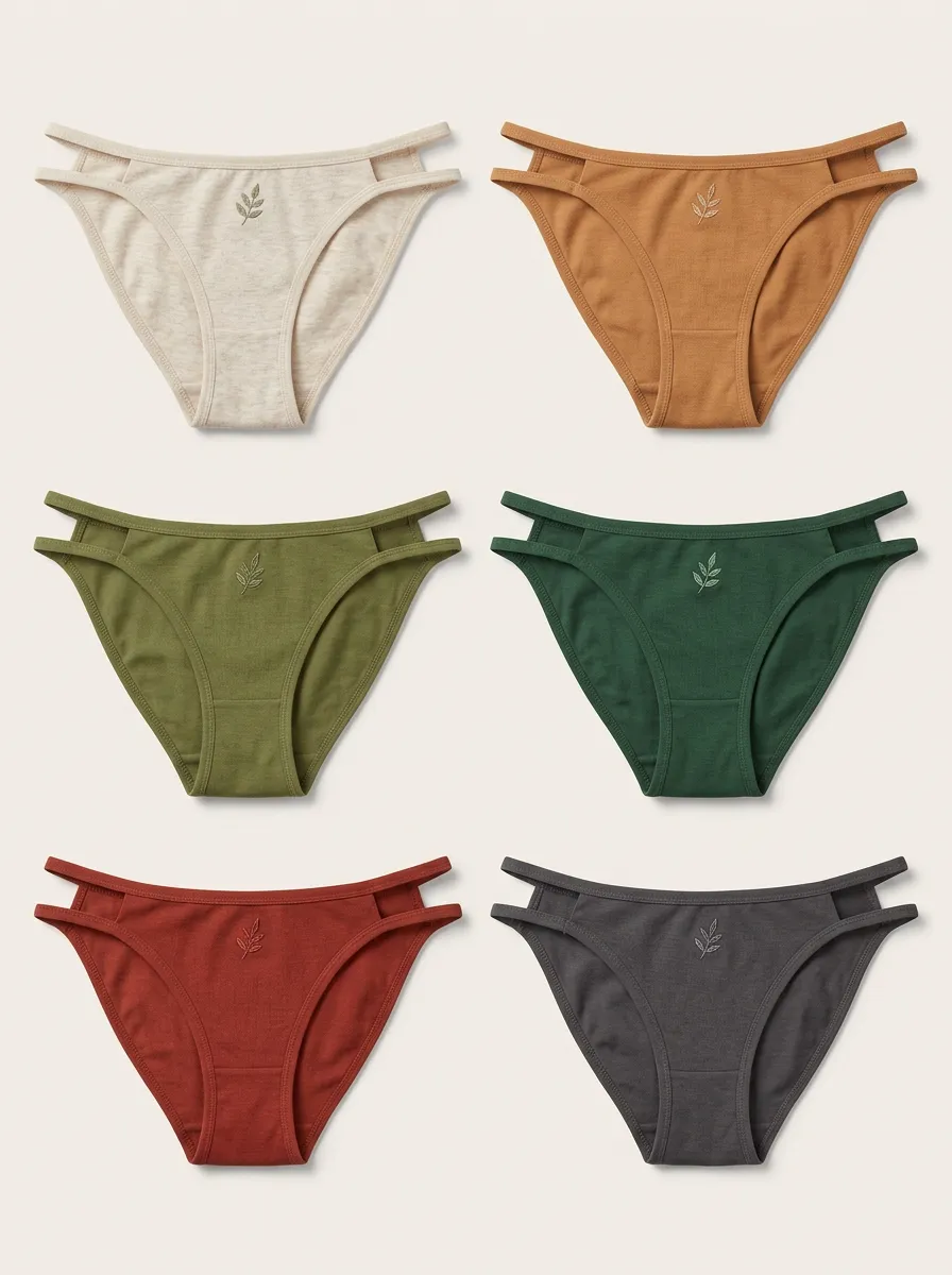 Women's Cut-Out Leaf Embroidered Brief Set