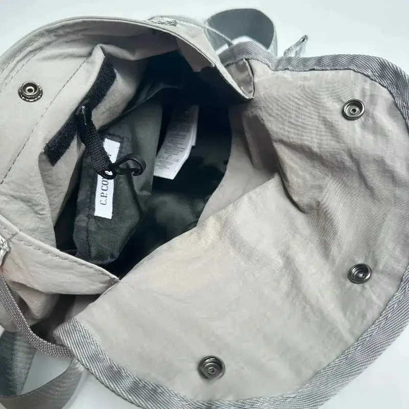 Minimalist Grey Nylon Everyday Crossbody Bag