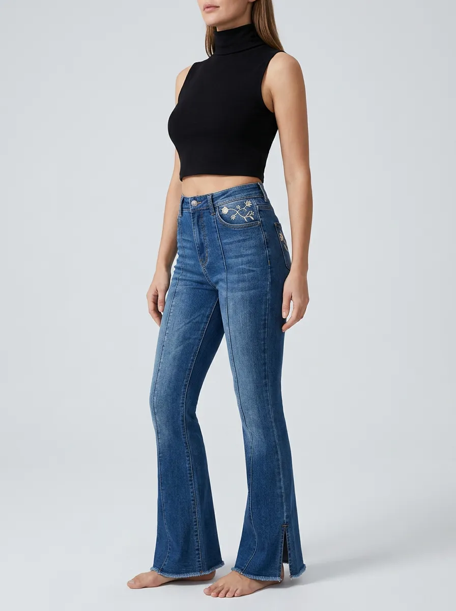 Women's High Waist Casual Denim Jeans