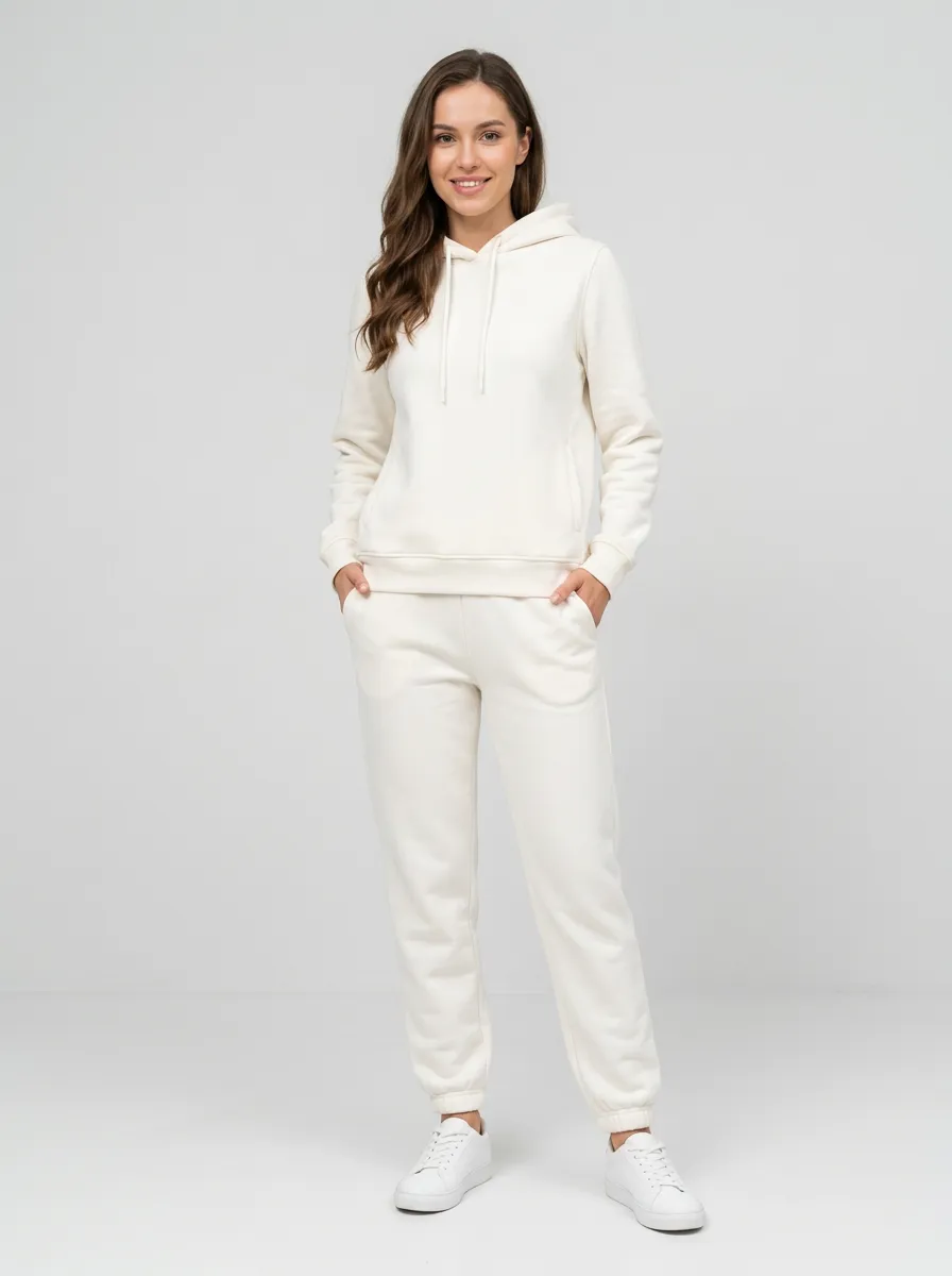 Women's Hooded Printed Jogger Set