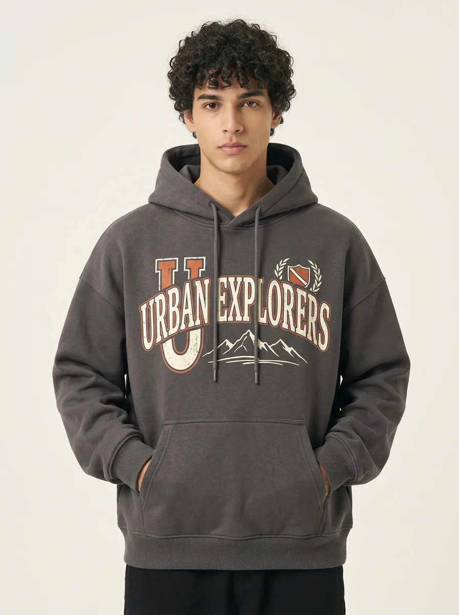 Unisex Urban Explorers Mountain Graphic Hoodie