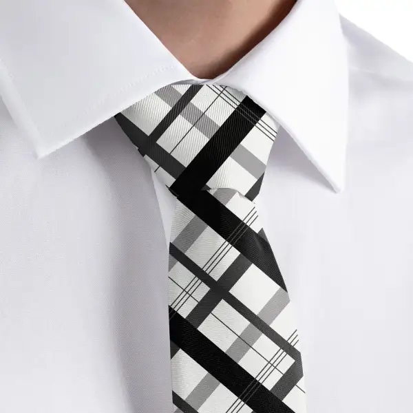 Polished Plaid Theme Necktie
