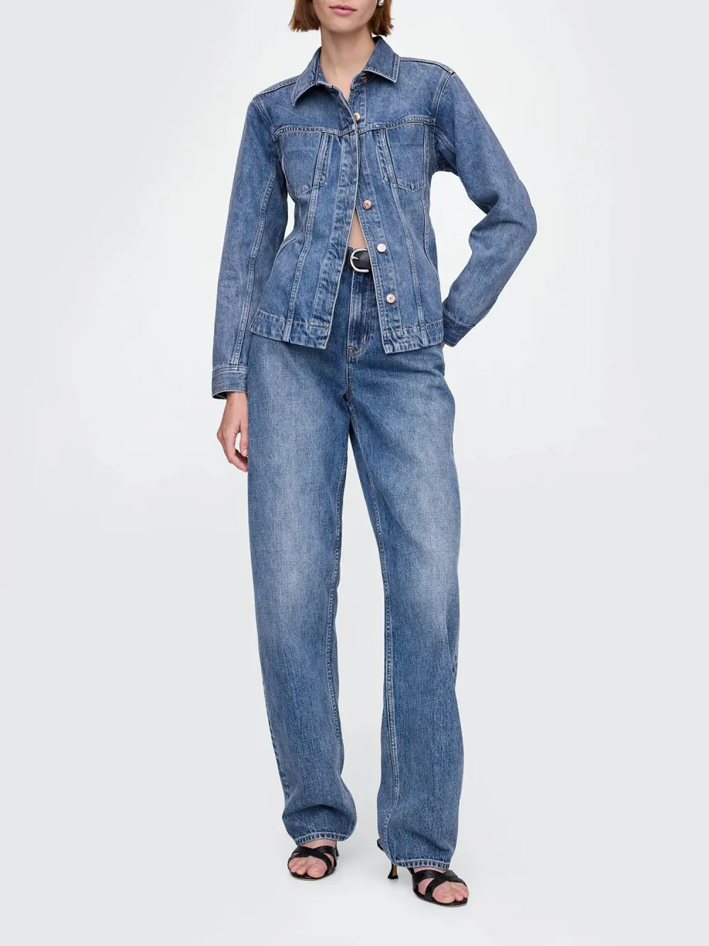 Two Piece Sleeve Jacket With Clear Patch Pocket