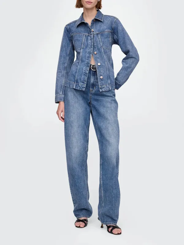 Two Piece Sleeve Jacket With Clear Patch Pocket