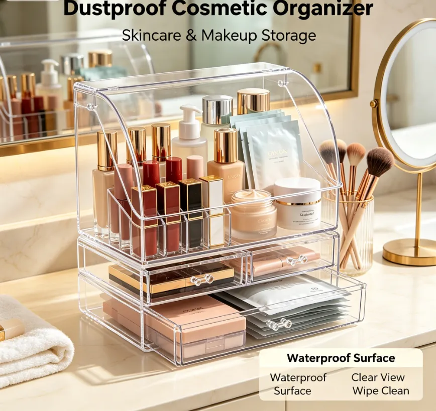 Multi-Layer Acrylic Cosmetic Storage Organizer