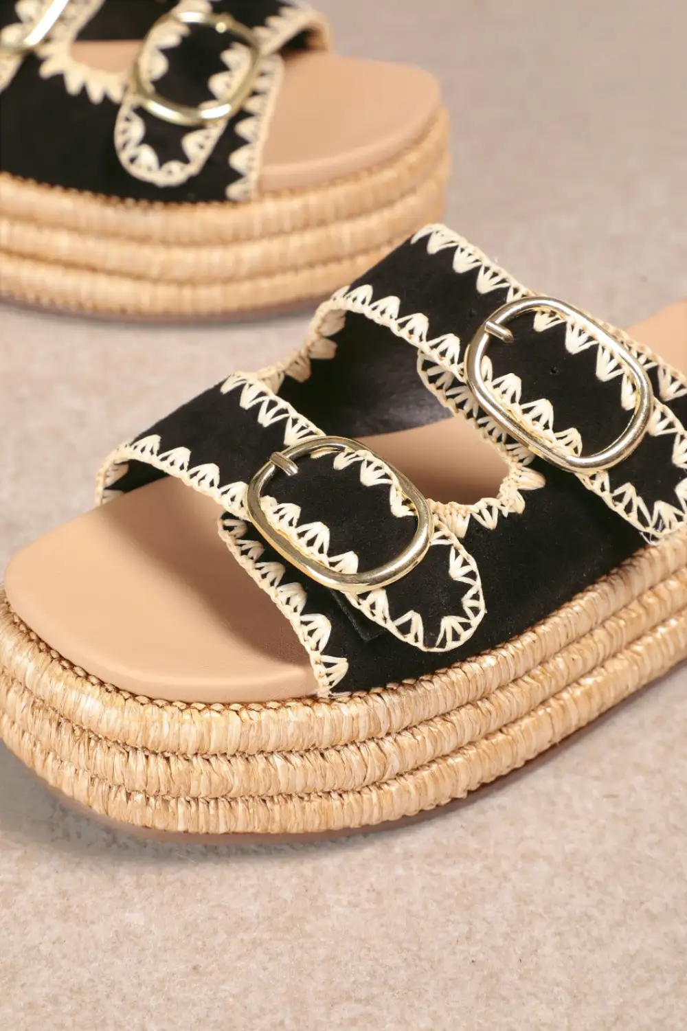 Heidi Double Buckle Boho Platform Sandal