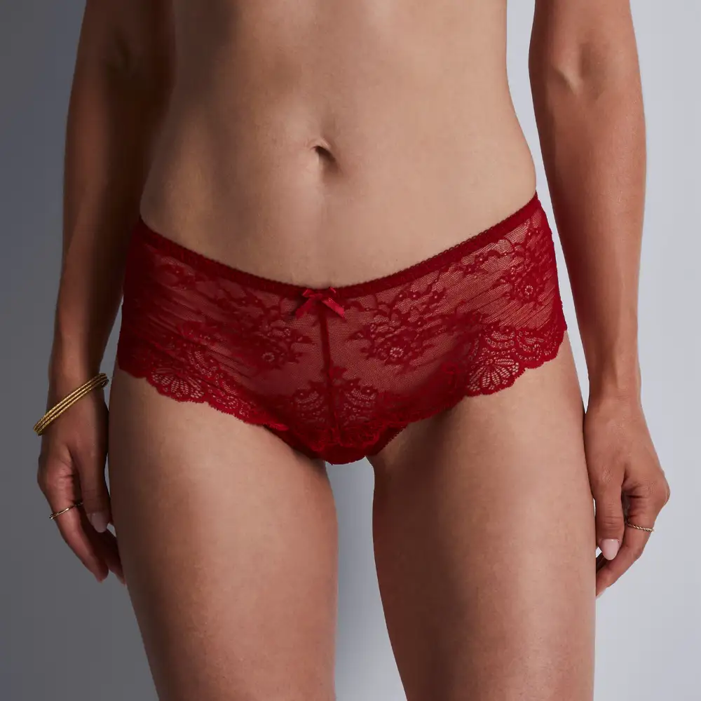 Women's Scalloped Lace Lightweight Boxer Panty