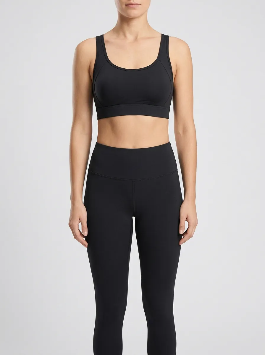Women's Scoop-Neck Paneled Sports Bra