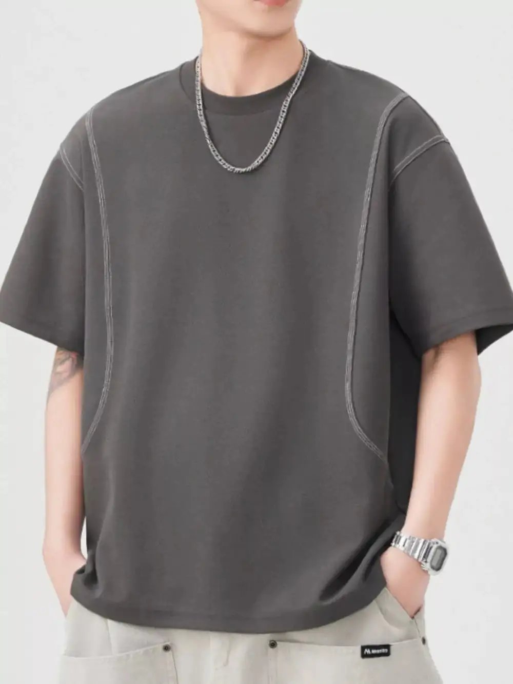 Lightweight Round Neck Short Sleeve T-Shirt