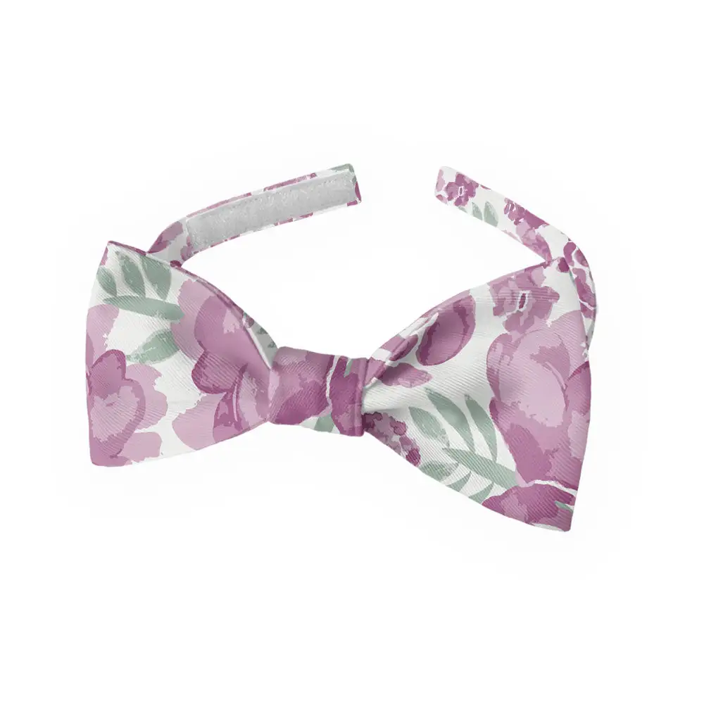 Watercolor Floral Motif Bow Tie