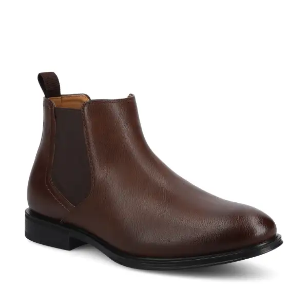 Wide Width Chelsea Work Boots Mahogany