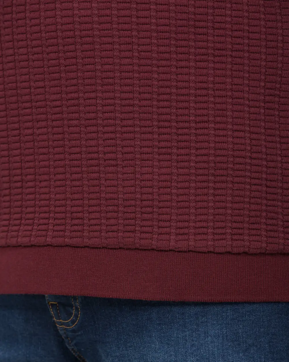 Easygoing Jacquard Open Collar Polo Shirt