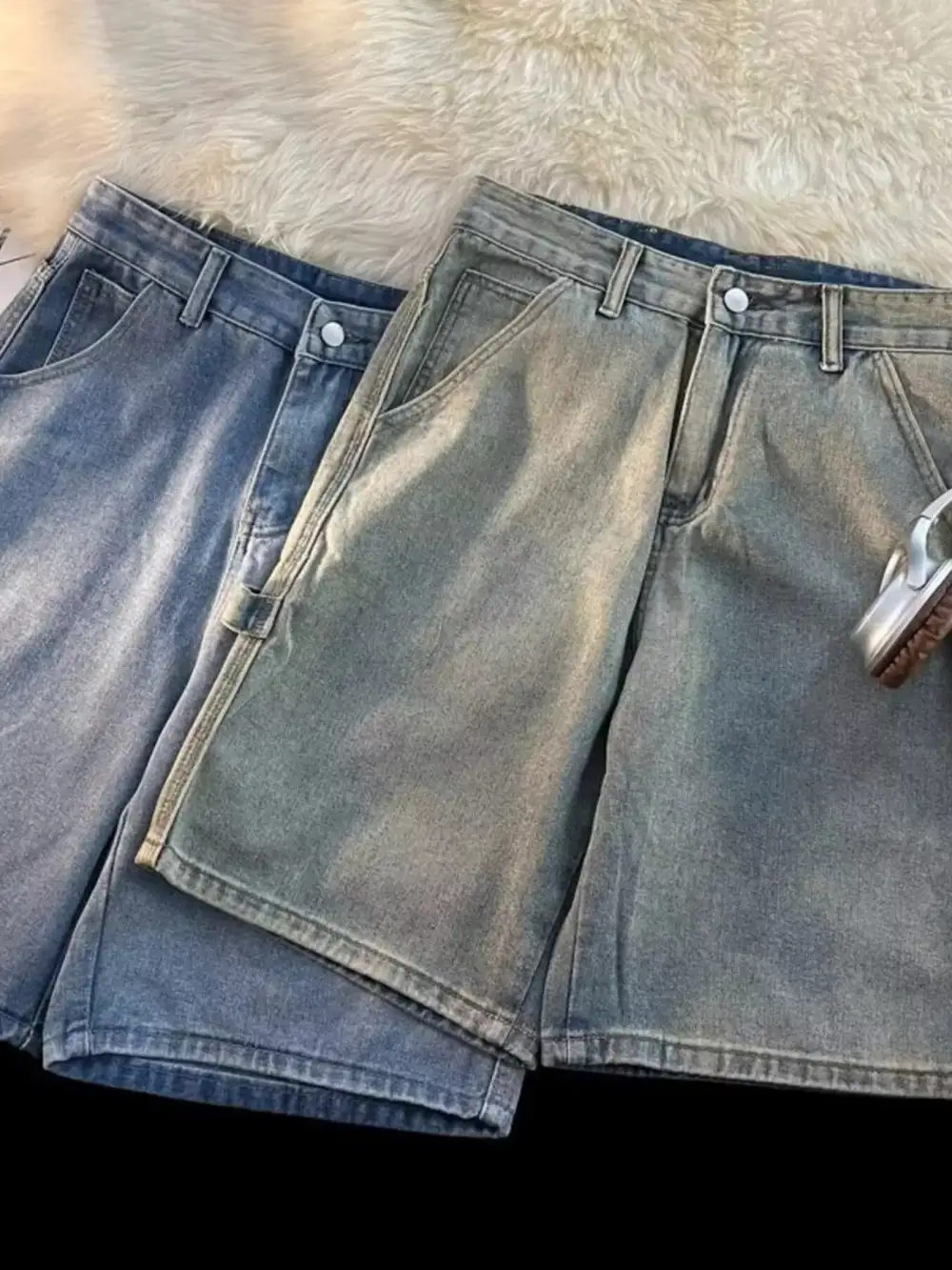 Men's Full Size High Waisted Wide Leg Denim