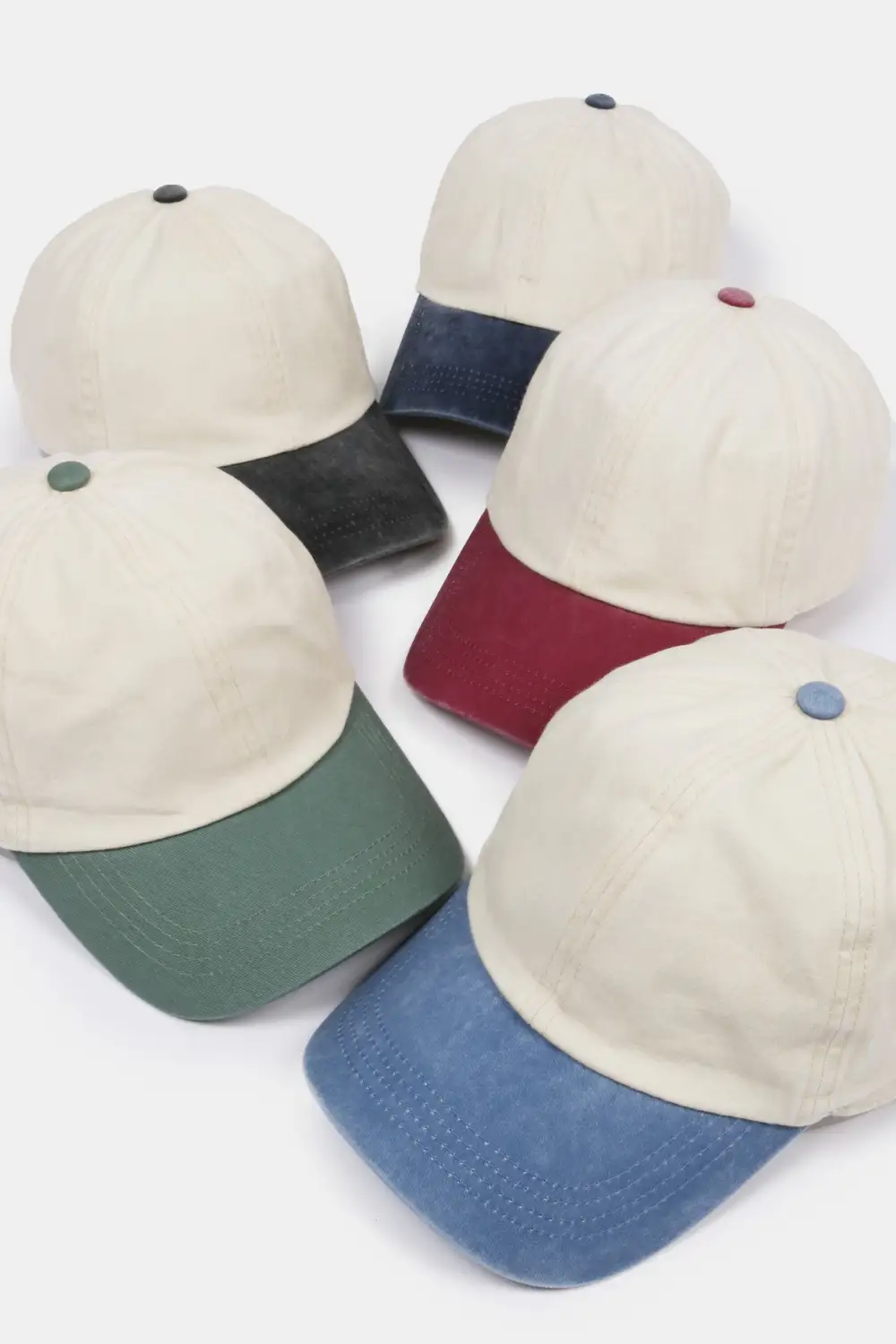 Two Tone Denim Baseball Cap
