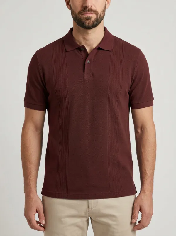 Men's Classic Weekend Vertical Stripe Polo Shirt