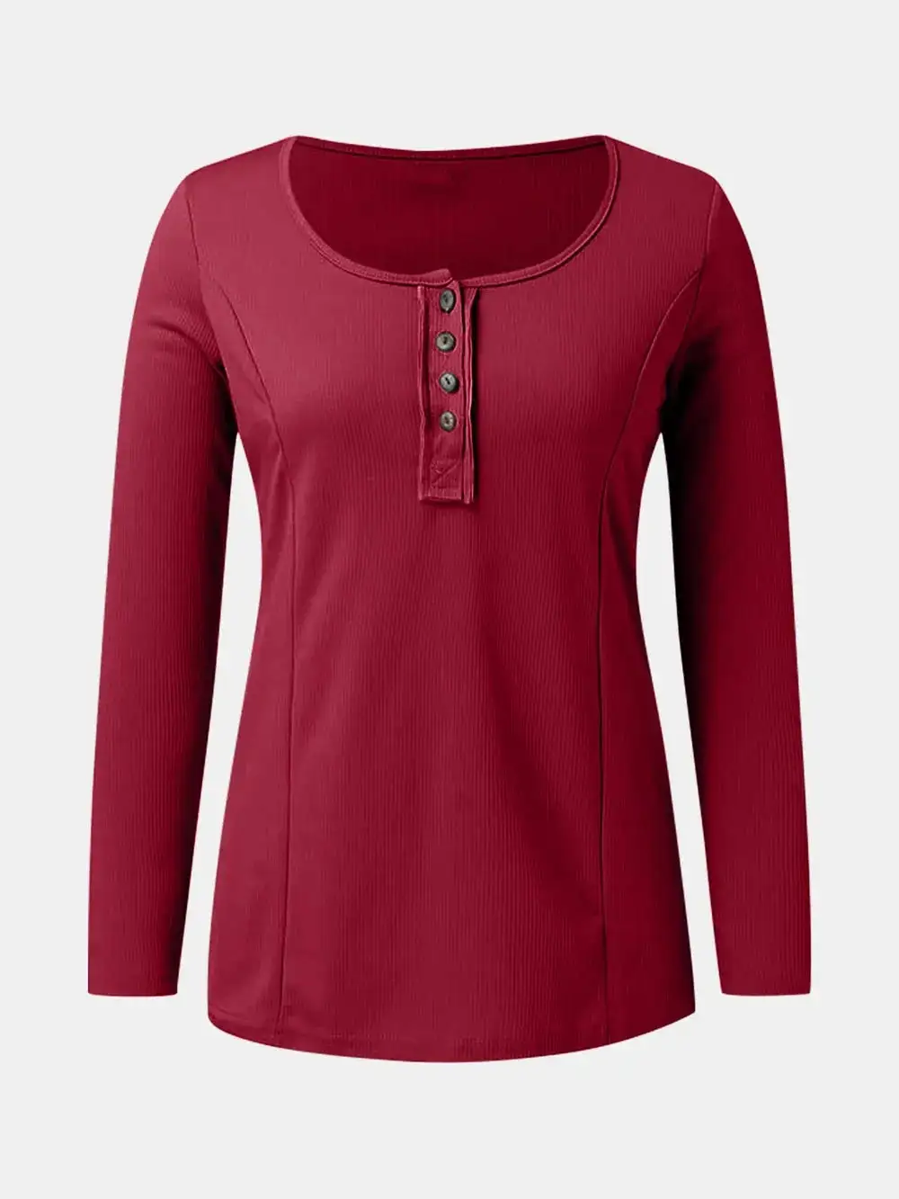 Scoop Neck Long Sleeve T-Shirt