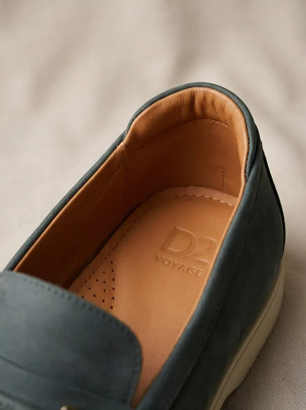 Men's Metal-Buckle Minimal Loafers
