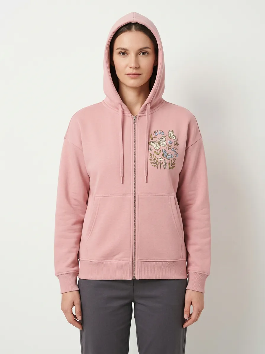 Women's Full-Zip Hooded Hoodie
