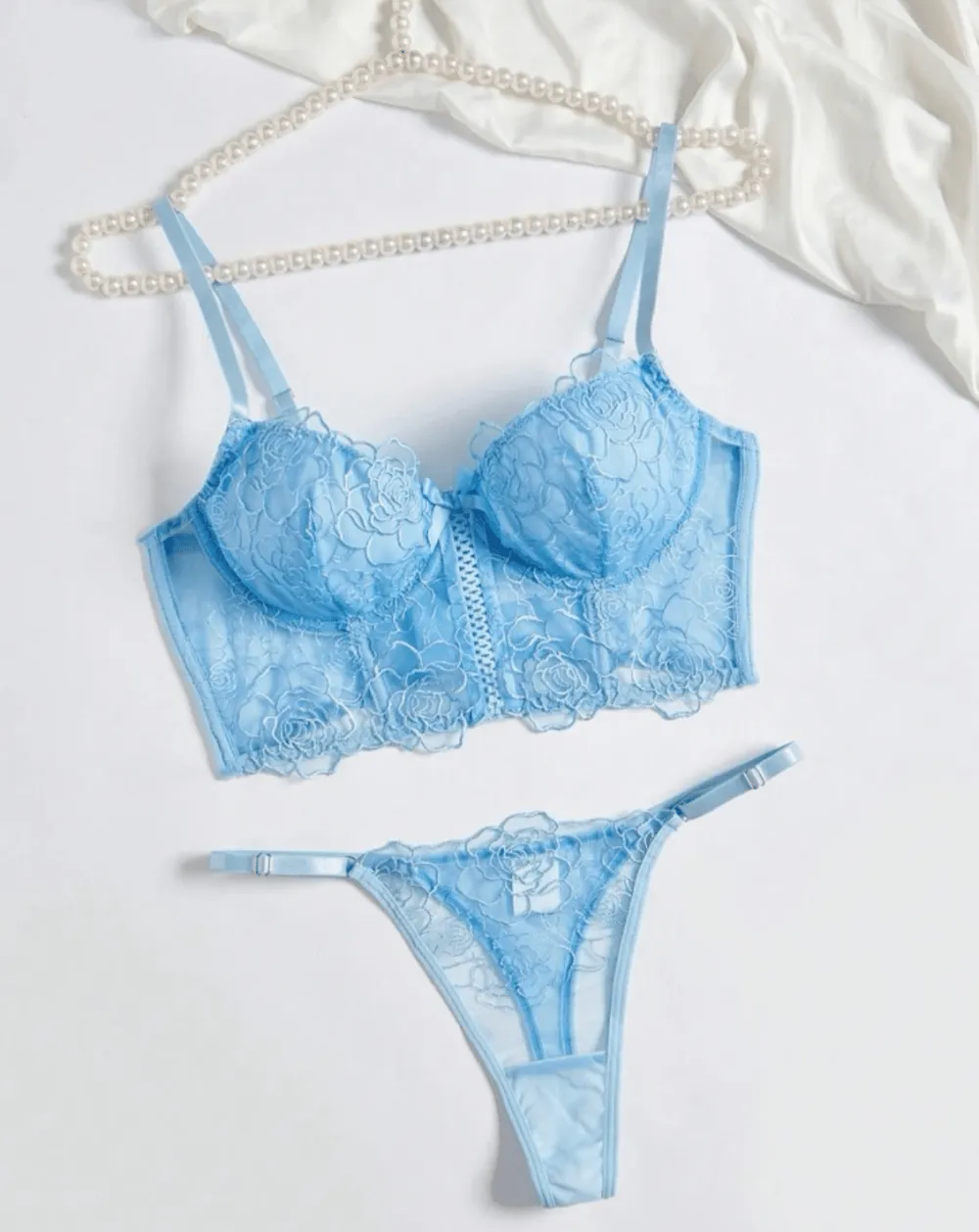 Bralette Corset Lingerie Set