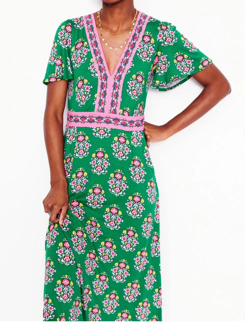 Ellie Flutter Maxi Tea Dress