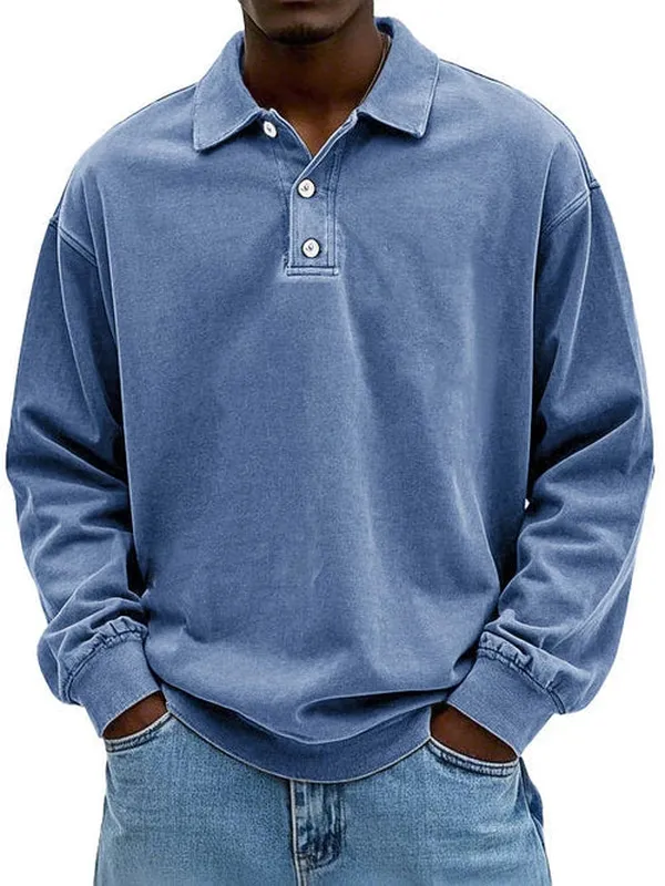 Vintage Long Sleeve Polo Shirt