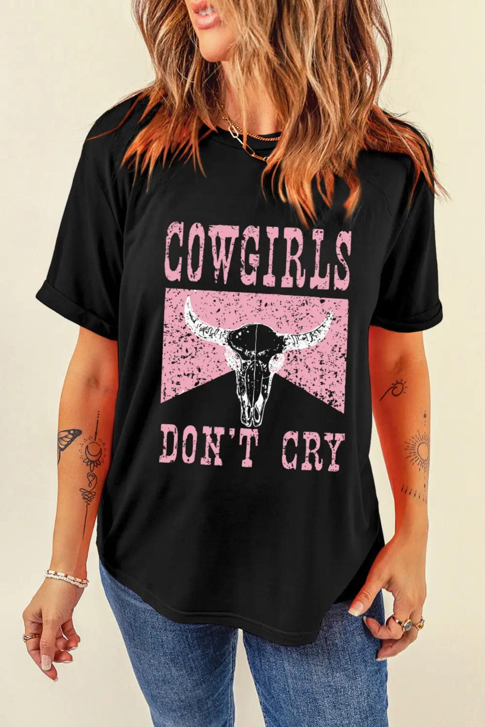 Black Cowgirl Dont Cry Steer