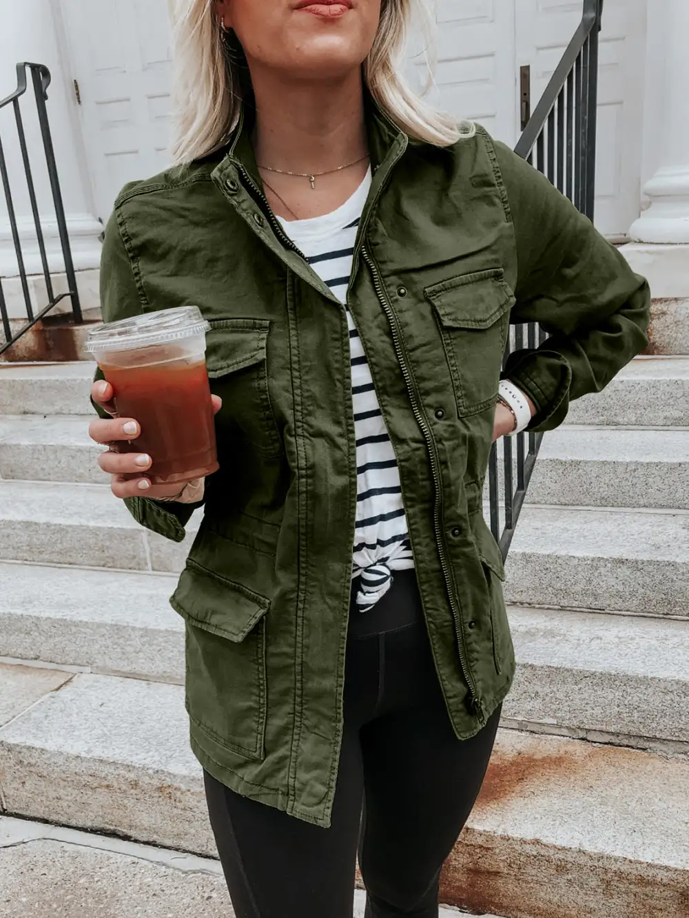 Zip-Up Pocketed Jacket