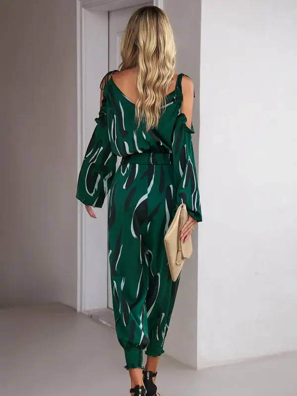 Lyric Abstract Print High Waist Jumpsuit