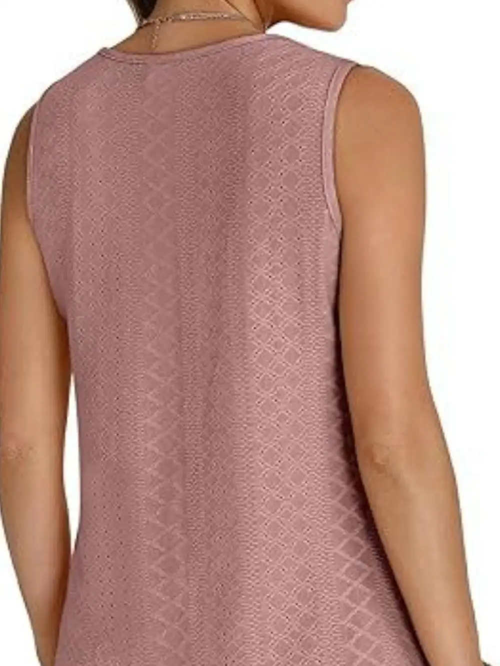 Eyelet V Neck Tank